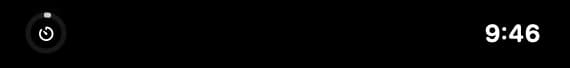 The collapsed notch showing the time